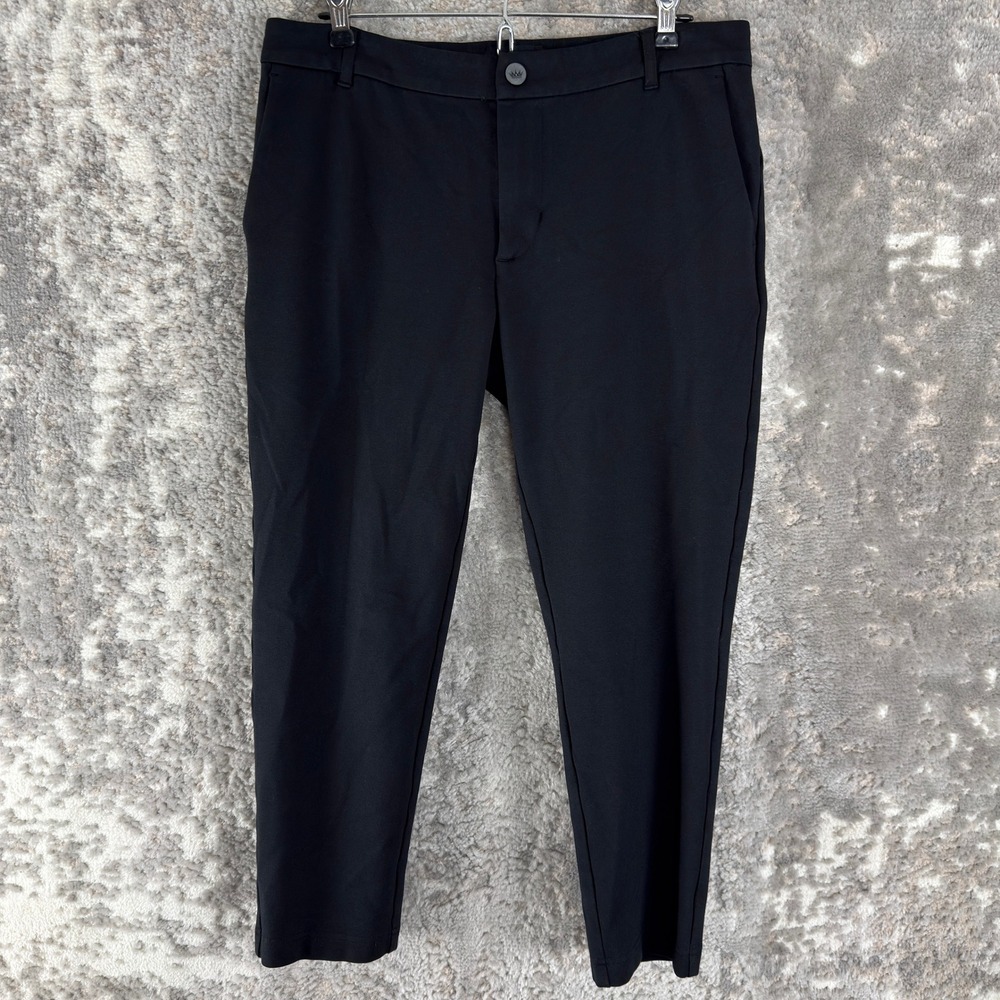 Under 5'10 Size 32x25 Slim Fit Stretch Tapered Chino Pants Black Men